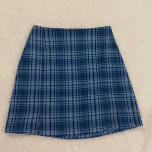 cute blue plaid John Galt mini skirt 💙
